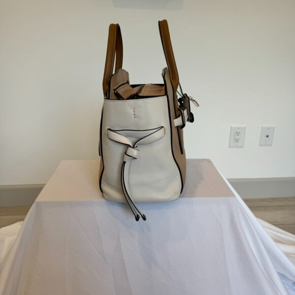 Coach Two-Toned Leather Satchel with Detachable Strap - Picture 4 of 16